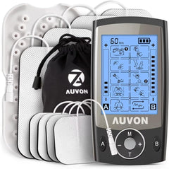 AUVON frontal del dispositivo mostrando pantalla y beneficio control rápido