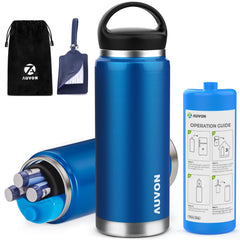 AUVON vista frontal del estuche refrigerante con cierre seguro y asa cómoda