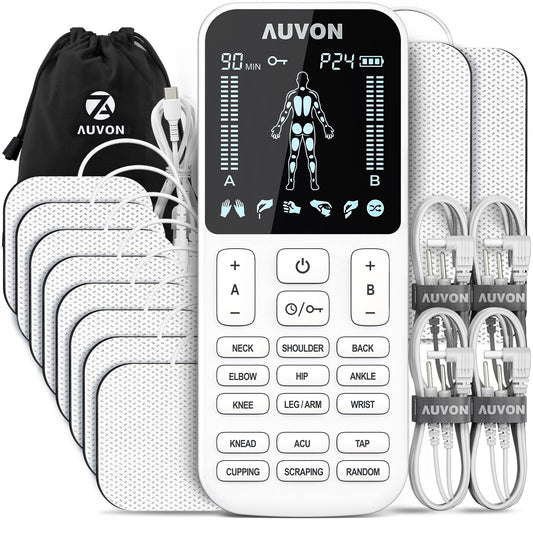 AUVON frontal del dispositivo mostrando controles e interfaz fácil para uso