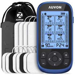 AUVON frontal del dispositivo mostrando pantalla y controles, fácil manejo