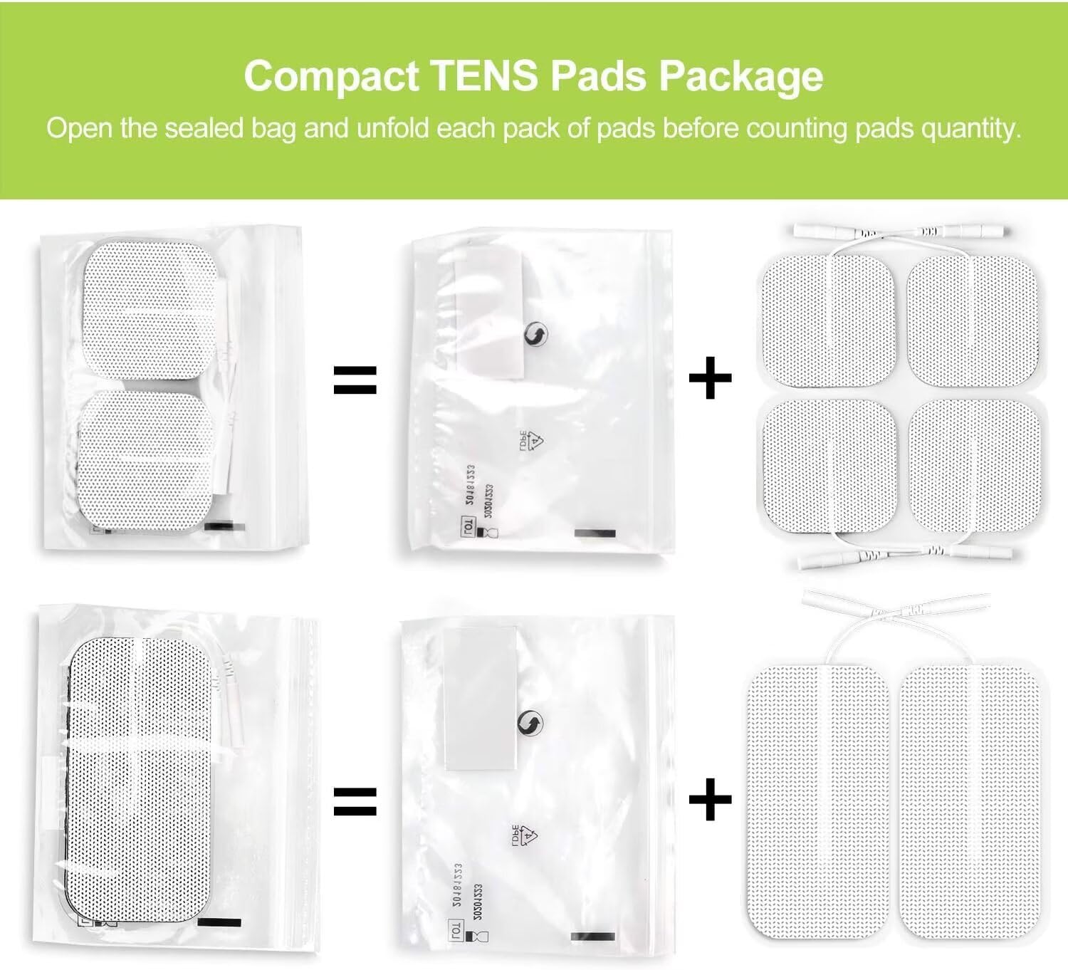 AUVON TENS accesorios con funda, cables y porta-parches listos para almacenamiento y viaje
