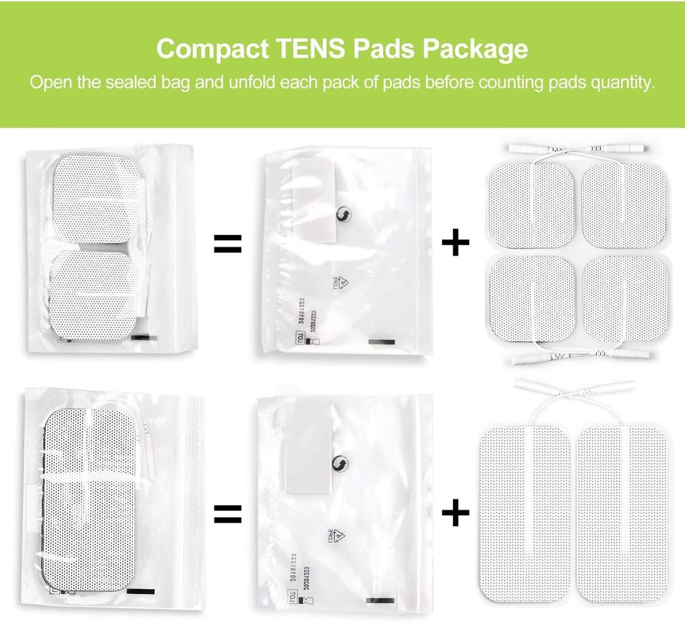 AUVON TENS accesorios con funda, cables y porta-parches listos para almacenamiento y viaje