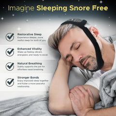 Auxhil cinta mentonera en uso sobre almohada, aporta confort