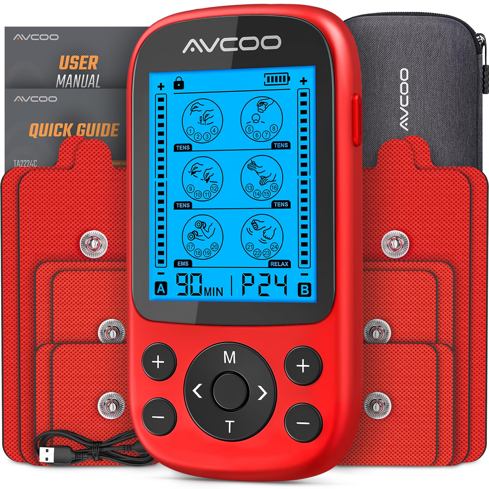 AVCOO dispositivo frontal con diseño compacto y controles fáciles de usar para alivio portátil