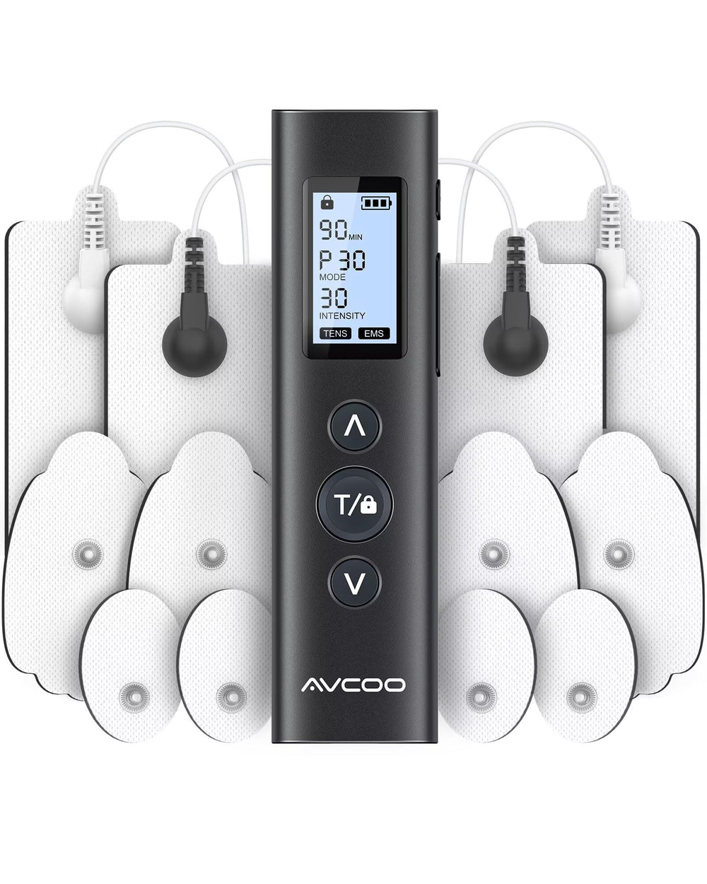AVCOO dispositivo frontal compacto mostrando pantalla y carcasa, práctico para viajes