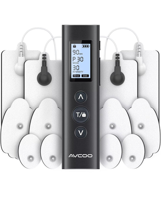 AVCOO dispositivo frontal compacto mostrando pantalla y carcasa, práctico para viajes