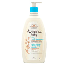 Aveeno Baby botella frontal 18 fl oz limpia y lista para baño