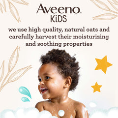 Aveeno Baby botella junto a un teléfono para comparar tamaño y capacidad útil