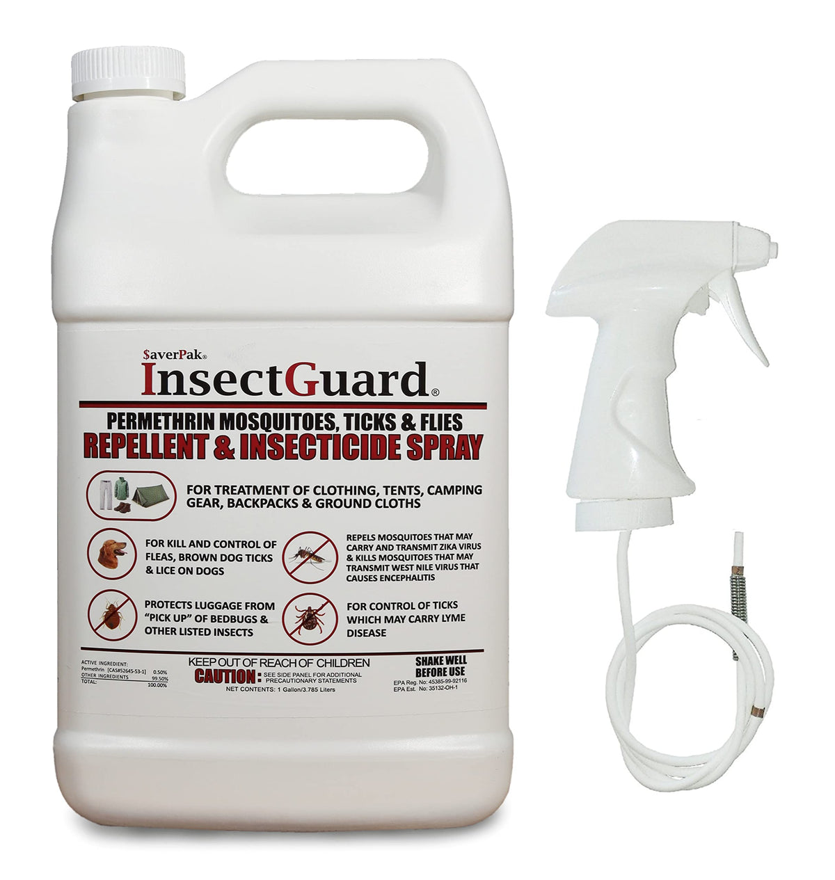 $averPak envase frontal 128 oz mostrando diseño claro y capacidad
