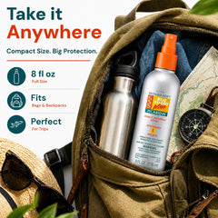 AVON familia al aire libre utilizando protección confiable