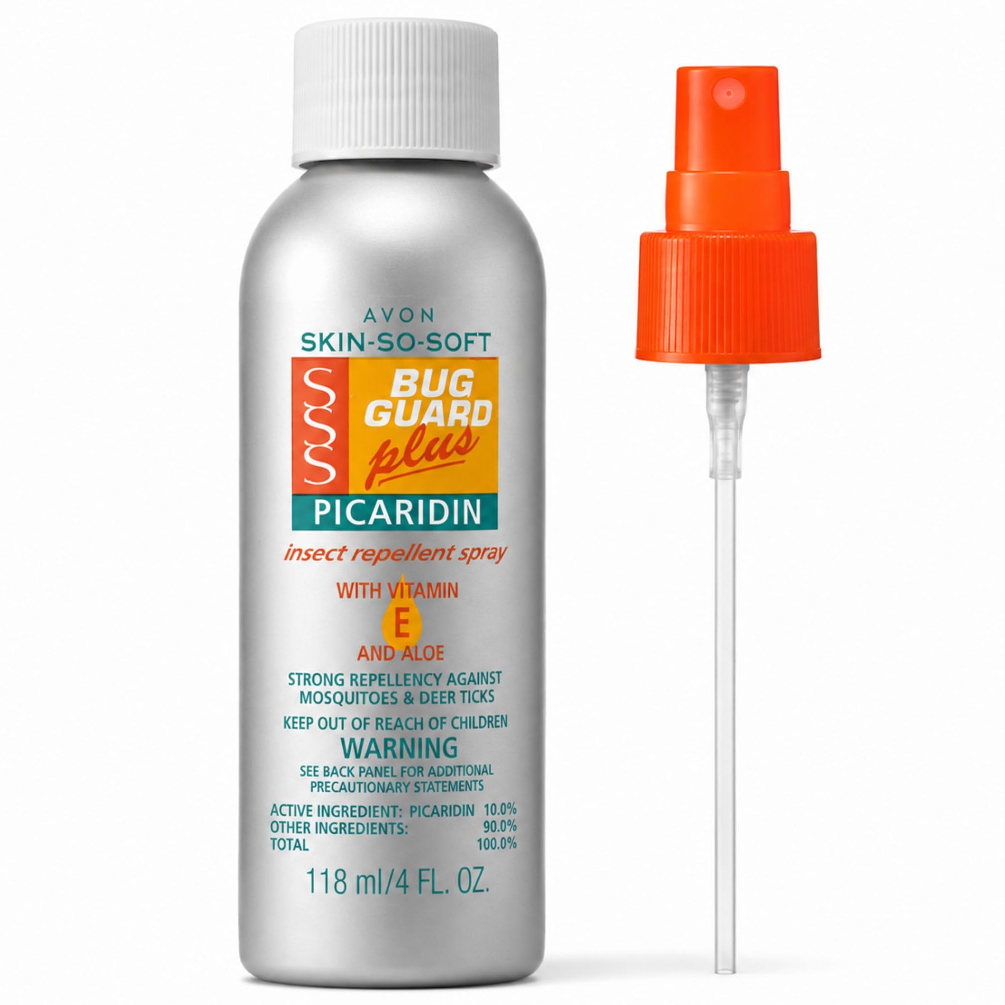 AVON envase frontal mostrando spray y tamaño 4 oz útil
