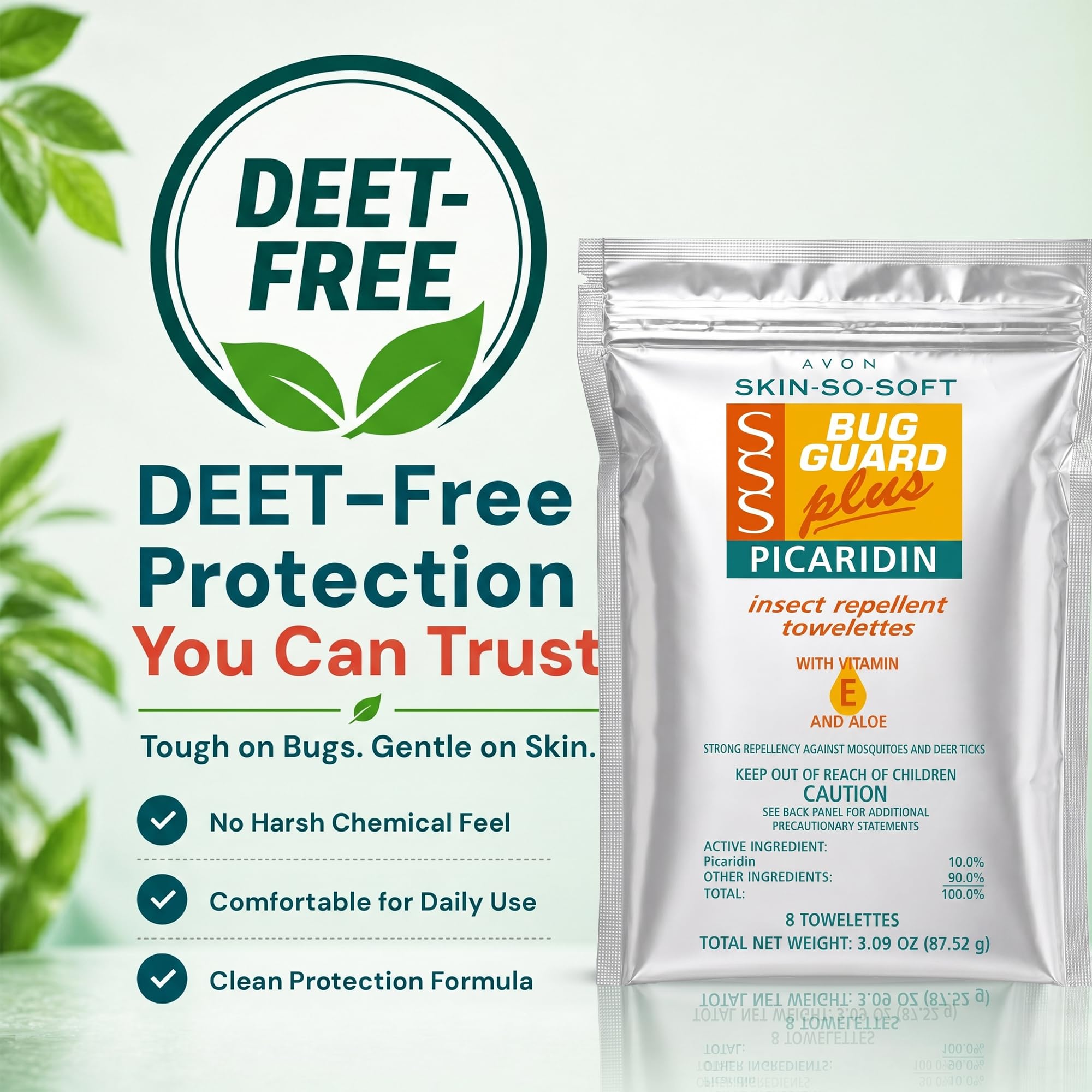 AVON SSS Bug Guard sobres individuales dentro del paquete, mantienen la potencia