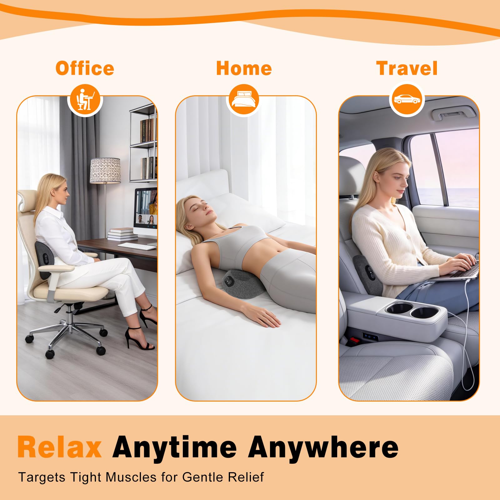 Awaydoor instalado en asiento de coche para soporte portátil en viajes largos
