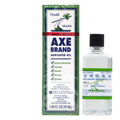 AXE aceite medicinal frontal mostrando el envase y facilidad de transporte