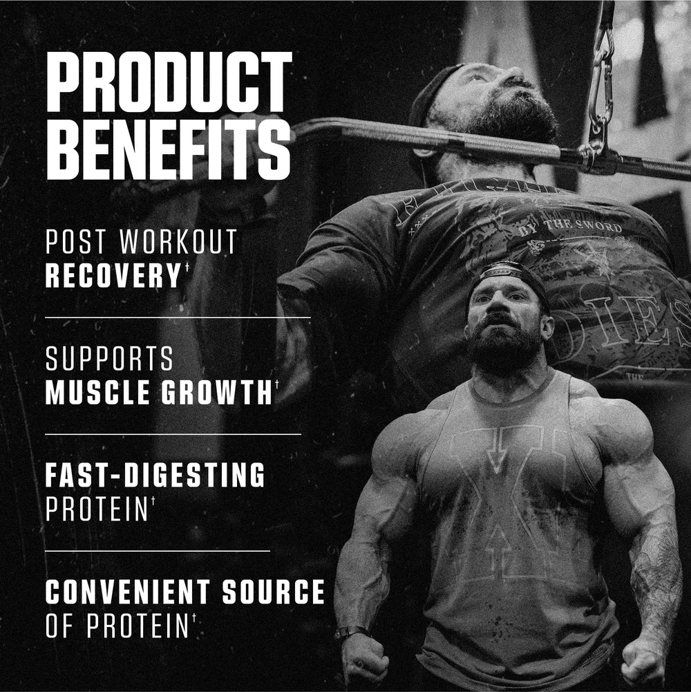Polvo de aislado de suero Axe & Sledge mostrando pureza y origen proteico