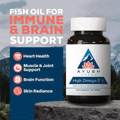 Ayush Herbs cápsula blanda en primer plano para ver textura y forma
