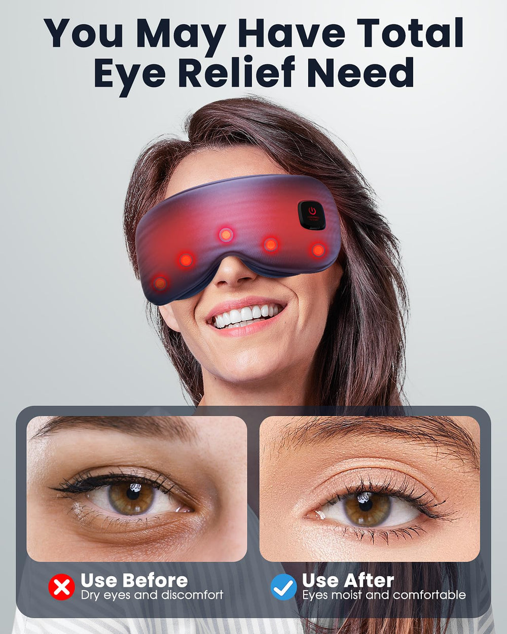 Azang heated eye mask with fast, even metal-fiber heating.