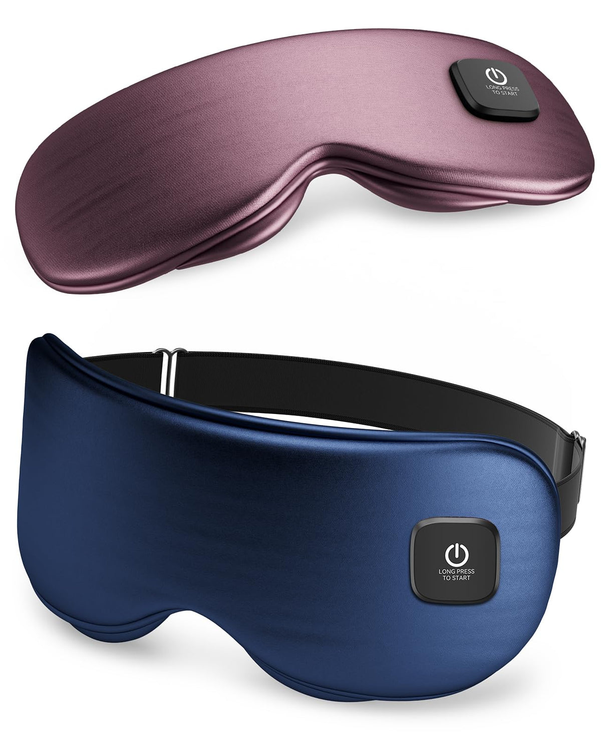 Azang heated eye mask cordless blue for travel comfort.