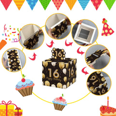 Azbuk caja colocada en mesa de fiesta realzando decoración