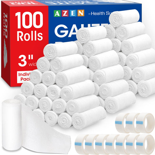 AZEN paquete frontal con 100 rollos, almacenamiento práctico