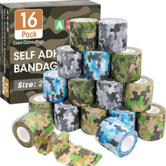 AZEN empaque frontal camuflaje con 16 rollos, ideal para almacenamiento prolongado