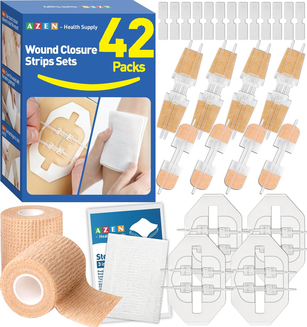 AZEN empaque frontal del kit 42 piezas listo para botiquín, solución compacta