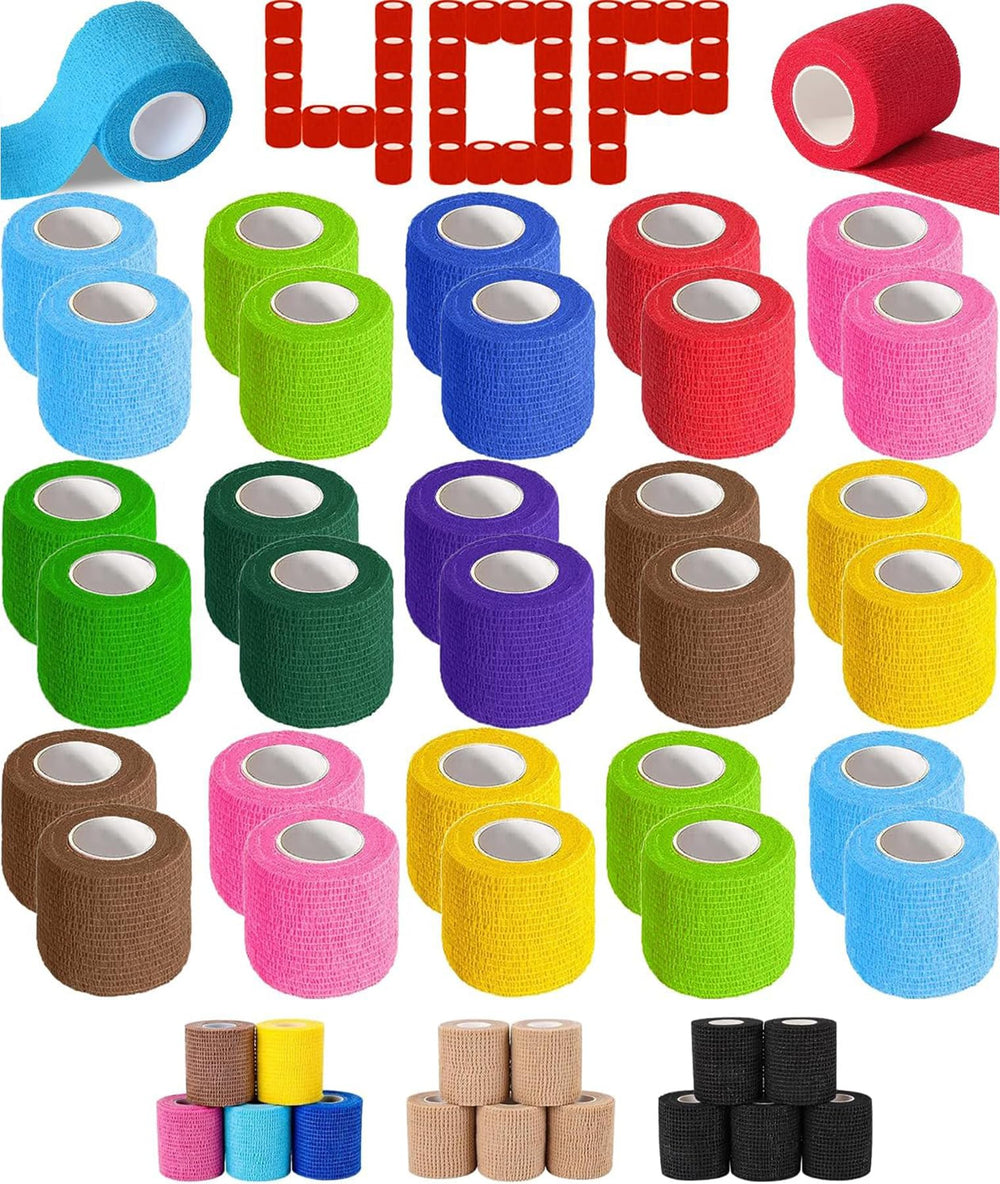 AZEN paquete frontal multicolor mostrando 40 vendas útiles para primeros auxilios