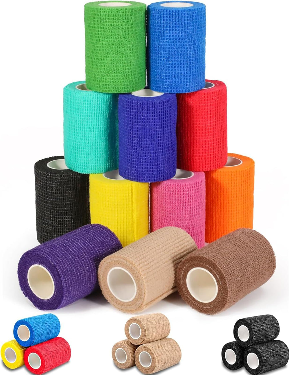 AZEN paquete frontal mostrando 12 rollos y colores, fácil selección