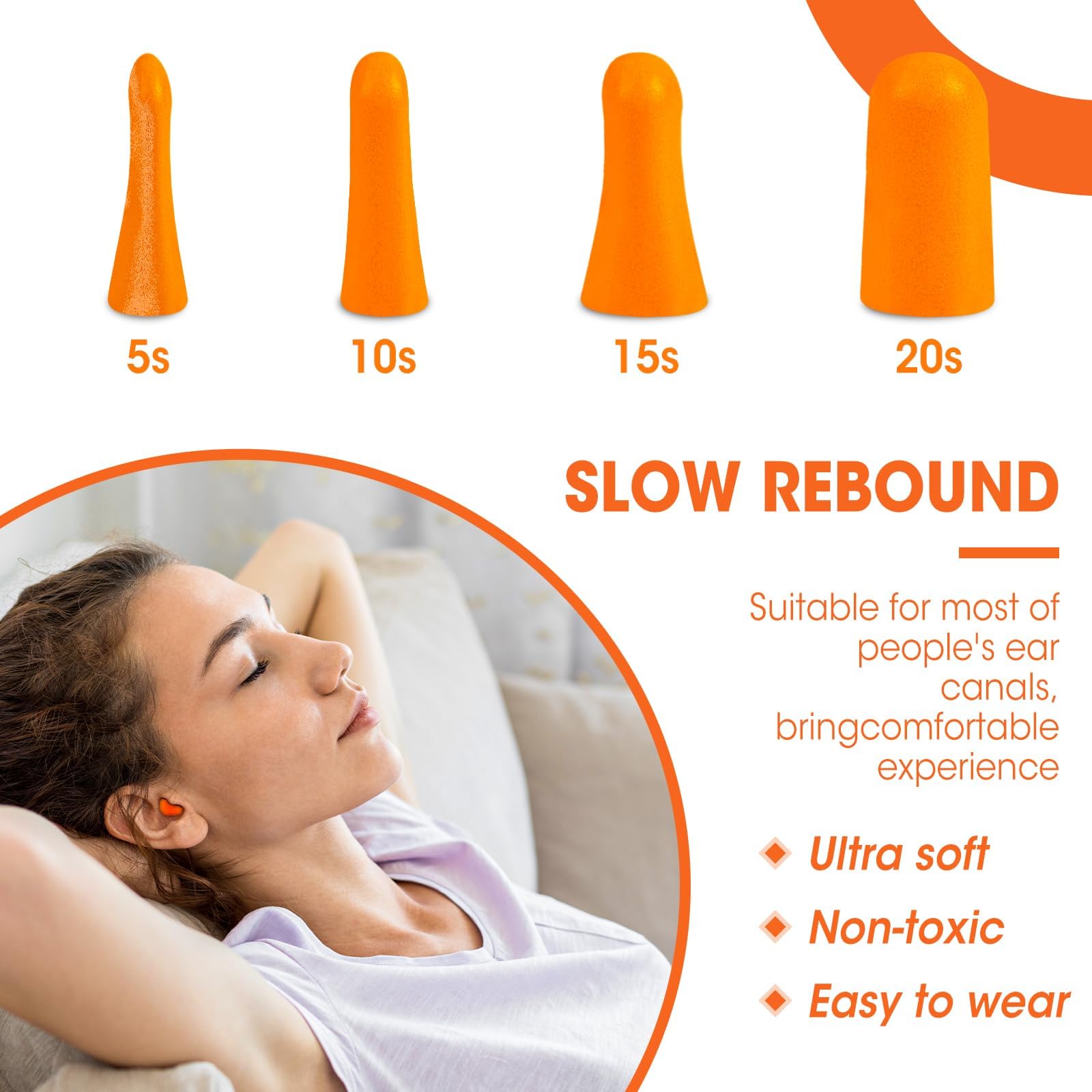 AZEN etiqueta con NRR 32dB, protección auditiva clara