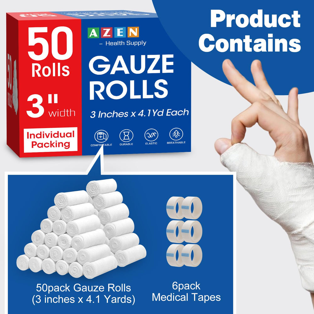 AZEN detalle de textura de gasa suave y absorbente que minimiza irritación