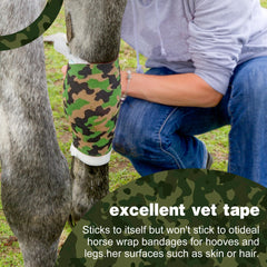 AZEN vendaje camo aplicado en pata de mascota para protección segura