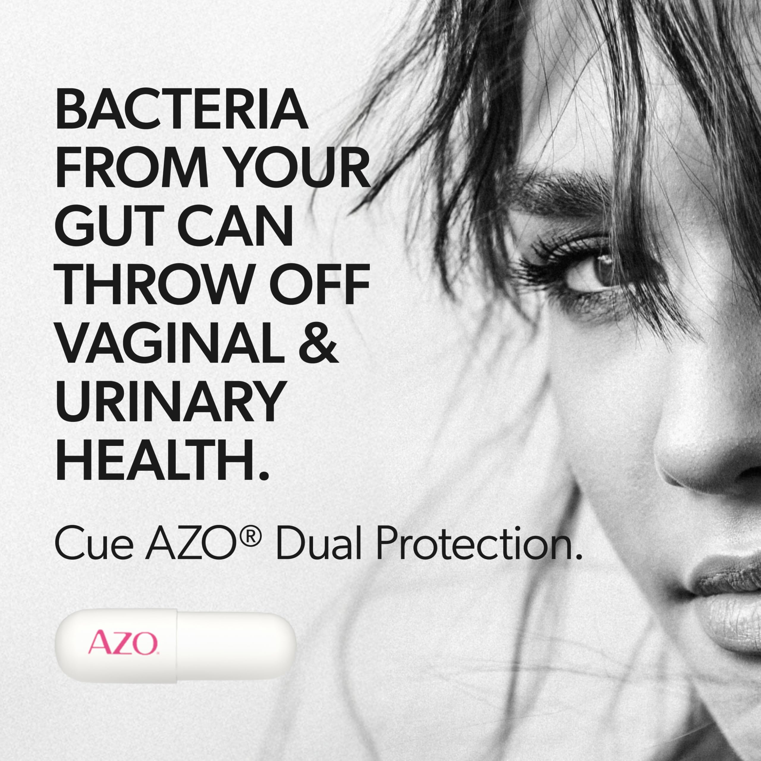 AZO producto en cuarto de baño transmitiendo uso en rutina diaria