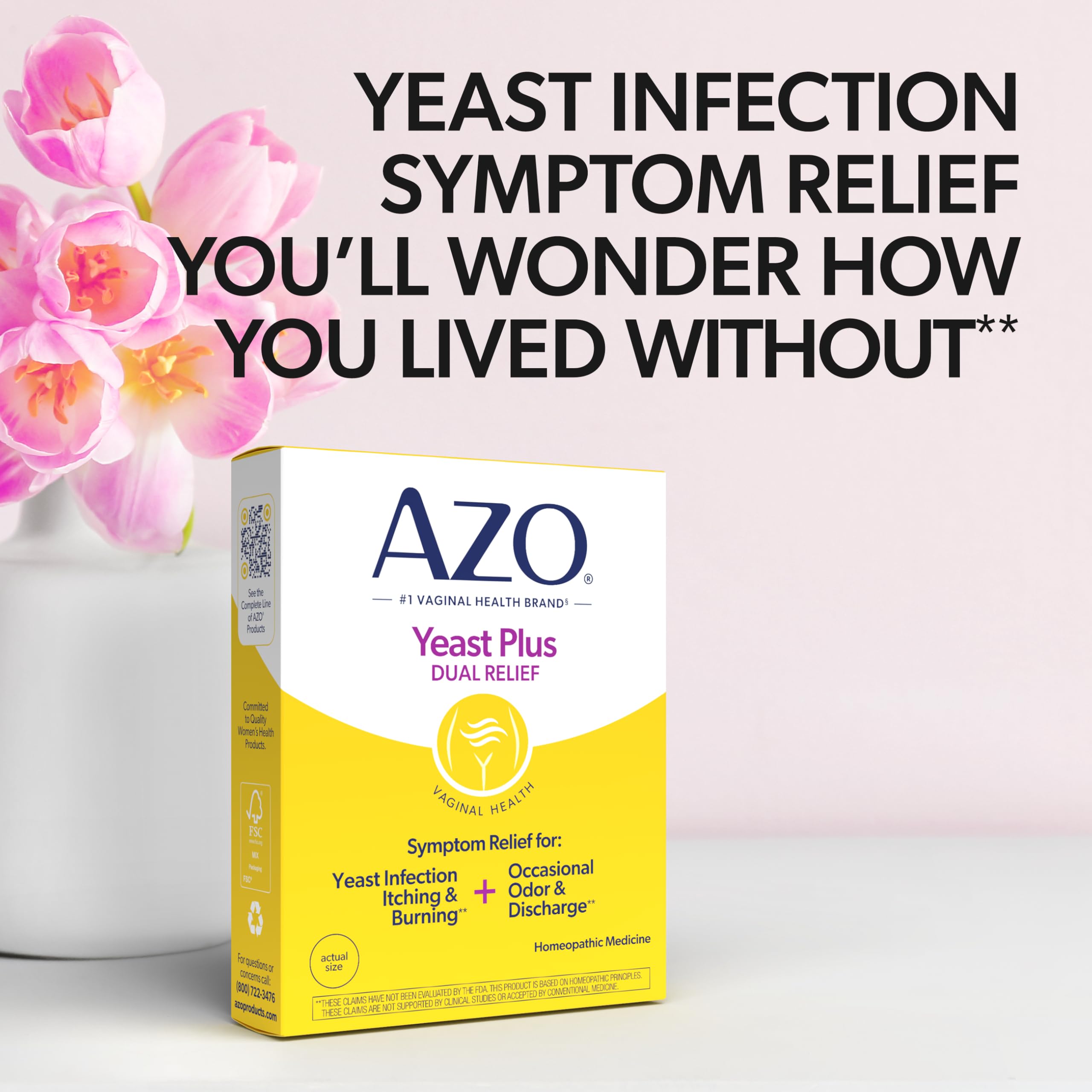 AZO instrucciones en el envase para uso claro y seguro