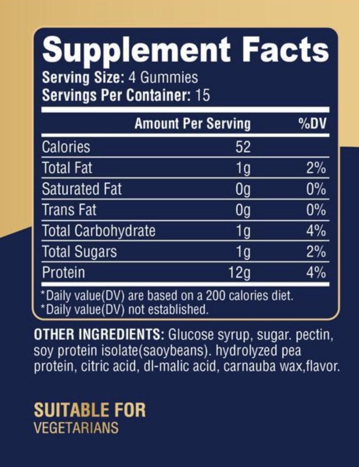B&B GLOBAL etiqueta nutricional con 12g de proteína por porción visible