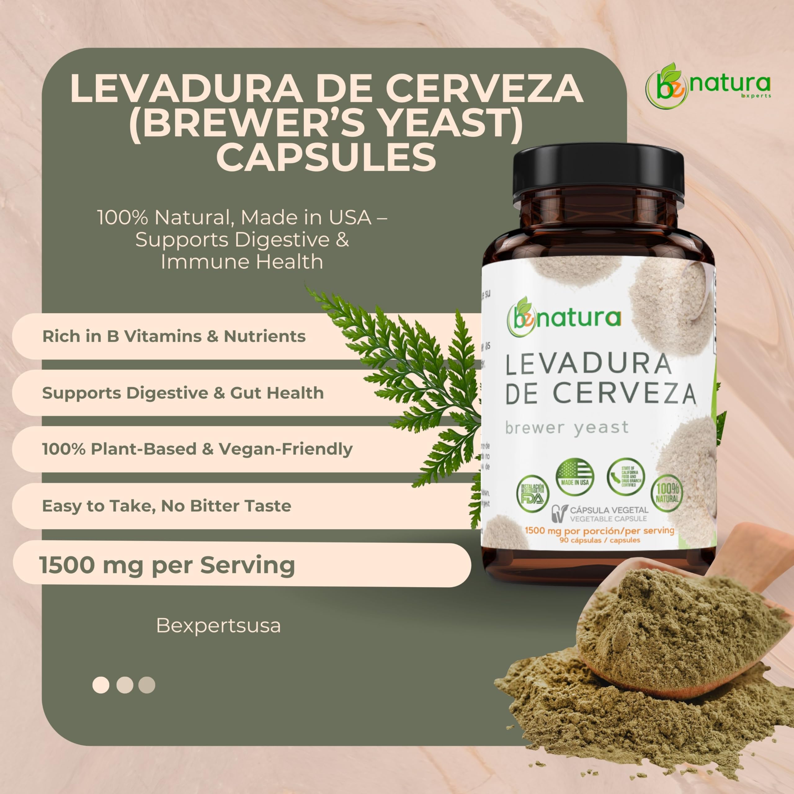 B-Experts cápsulas junto a un vaso para comparar dosis, practicidad de toma