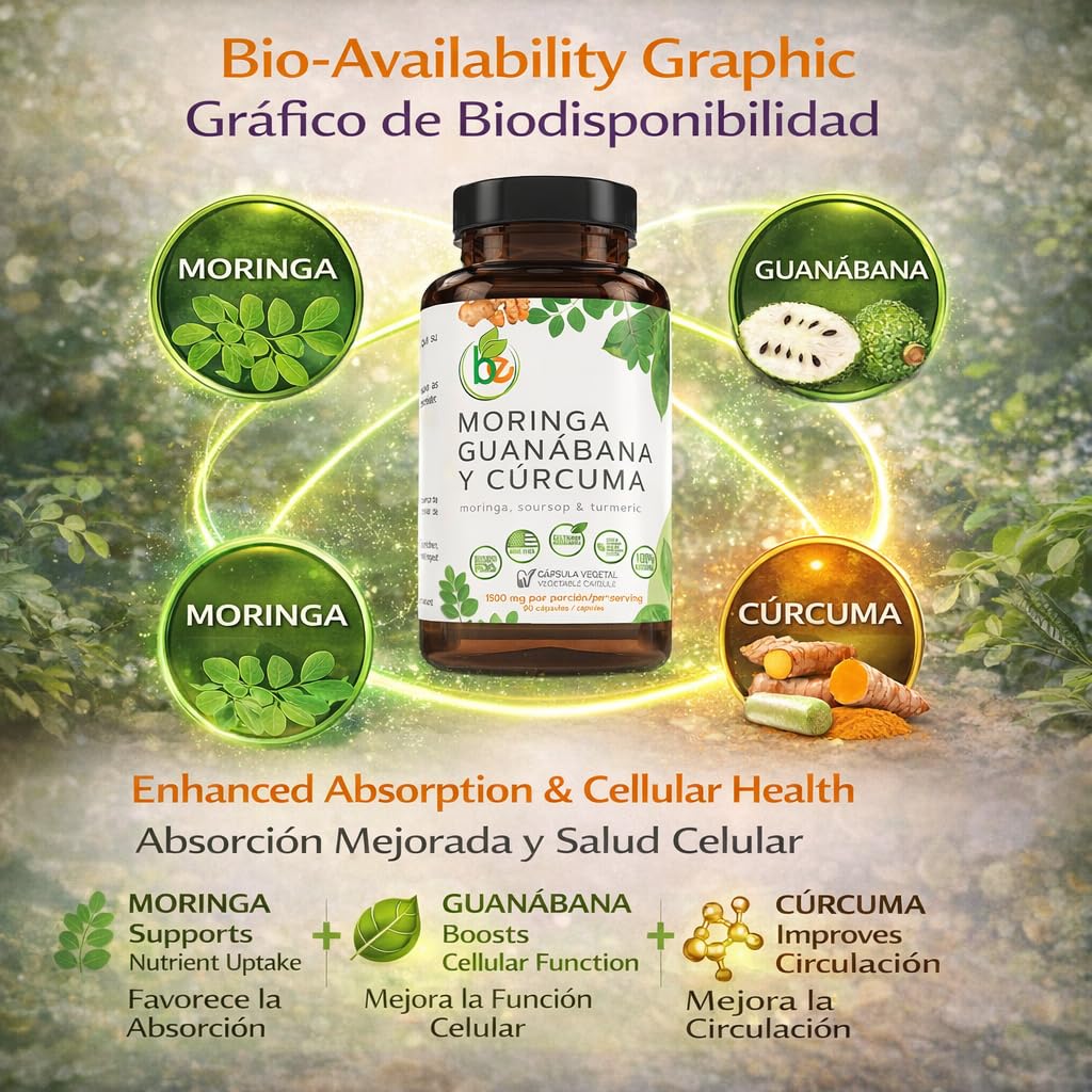 B-Experts hojas de moringa en primer plano con textura saludable