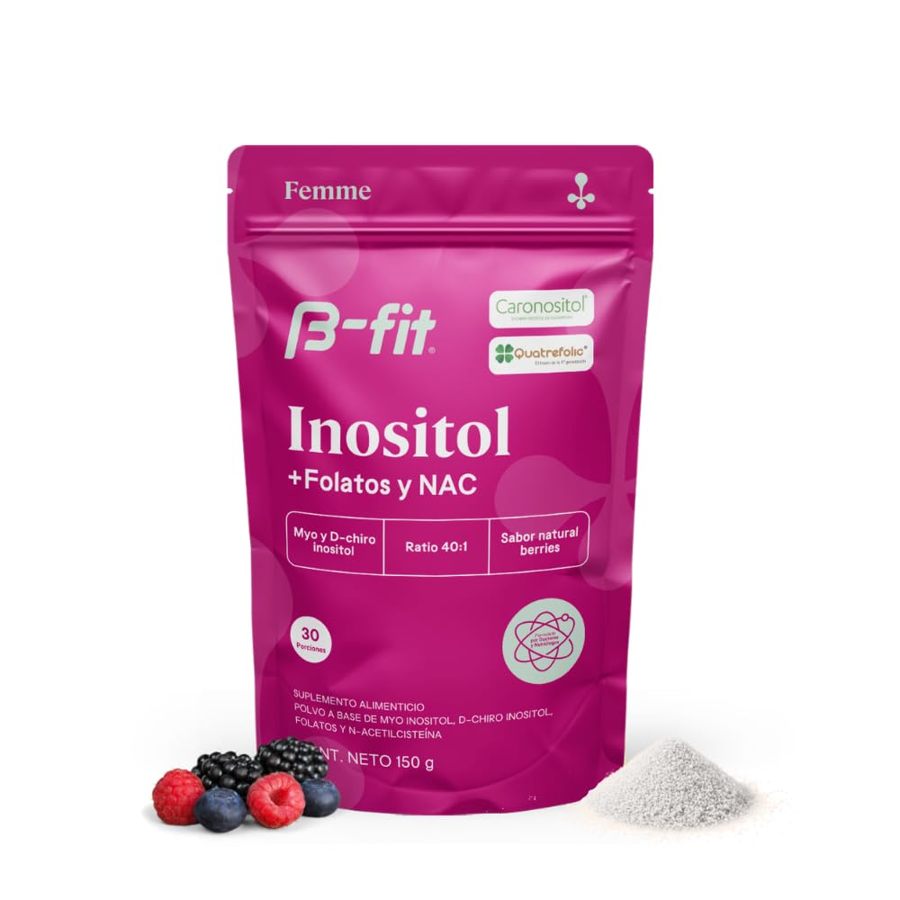 B-fit B Berry envase frontal con diseño claro y dosis visible, facilita el uso diario