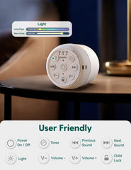 Babelio Pocket Glow vista de controles y temporizador para uso simple