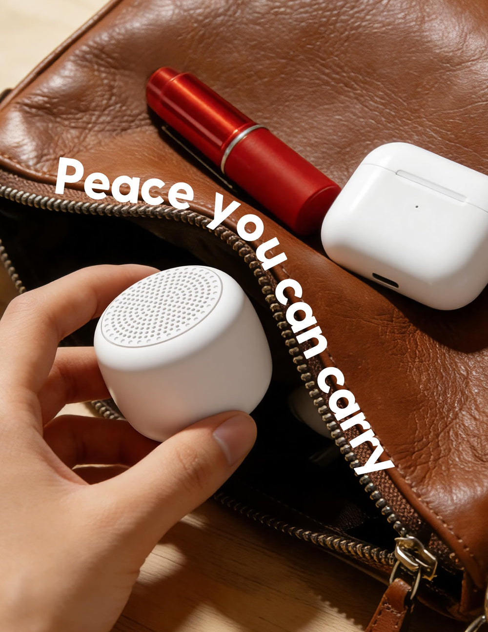 Babelio Pocket Mini dentro de neceser demostrando facilidad de viaje