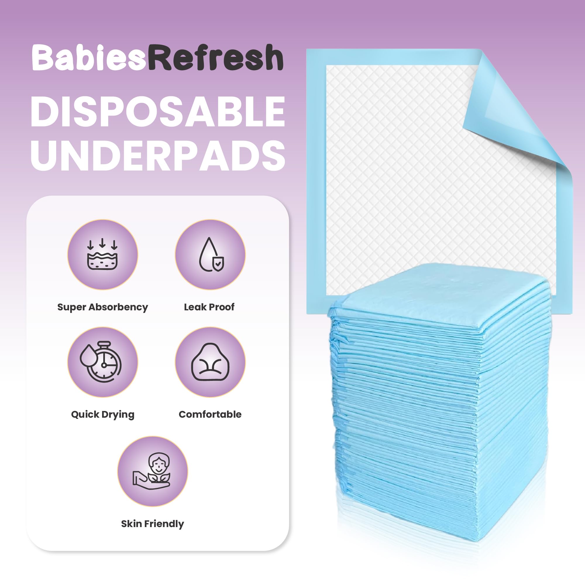 BabiesRefresh protector en uso durante cambio de pañal para limpieza rápida