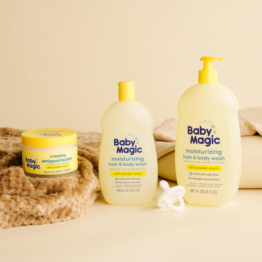 Baby Magic primer plano de caléndula indicando cuidado natural