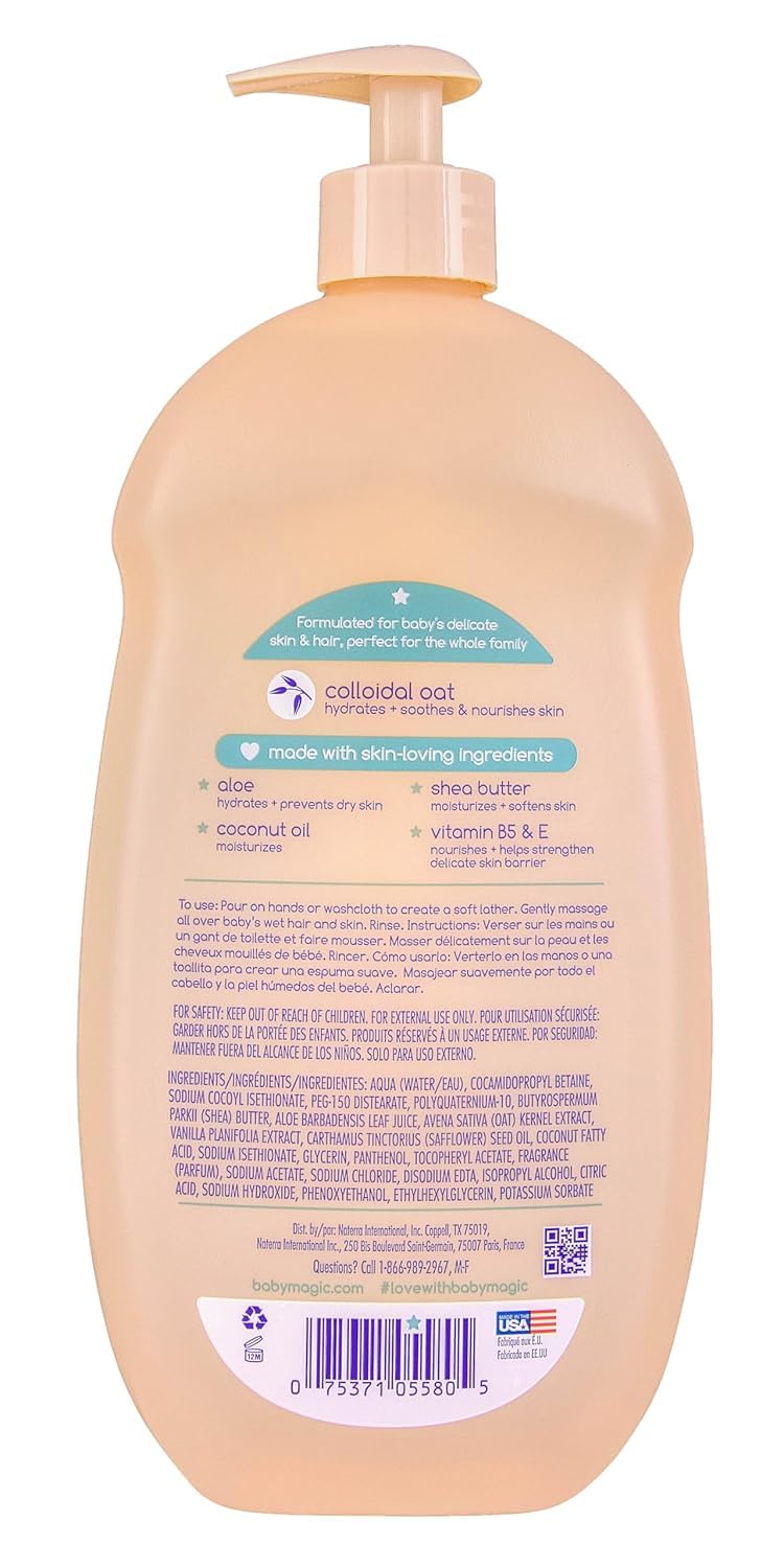 Baby Magic gel cremoso textura suave que hidrata y limpia delicadamente