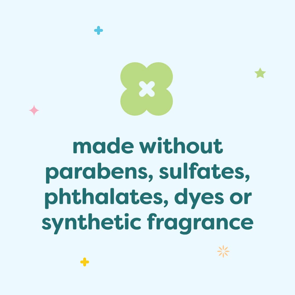 BabyGanics envase 4oz junto a objetos para comparar tamaño