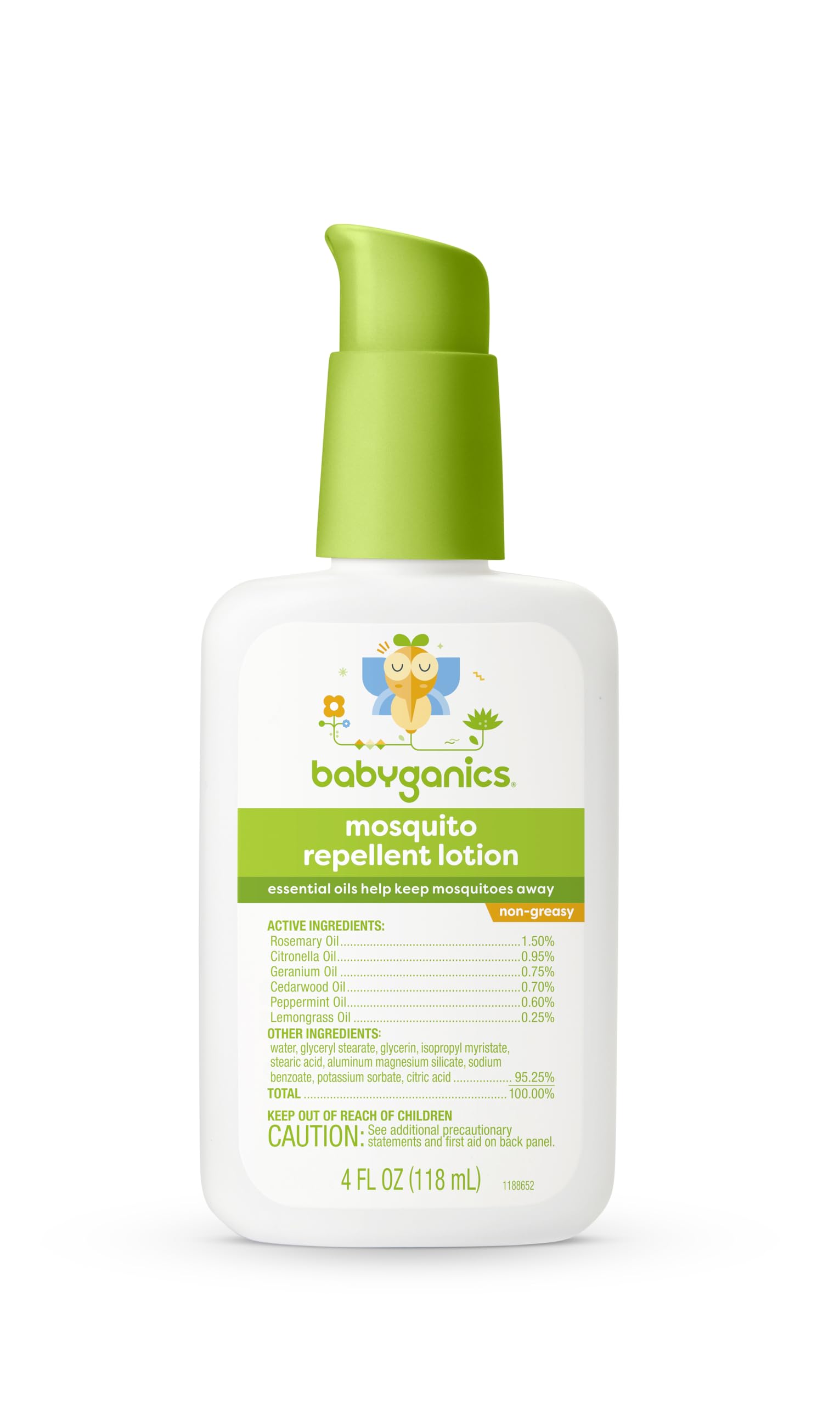BabyGanics envase frontal mostrando etiqueta clara y beneficios