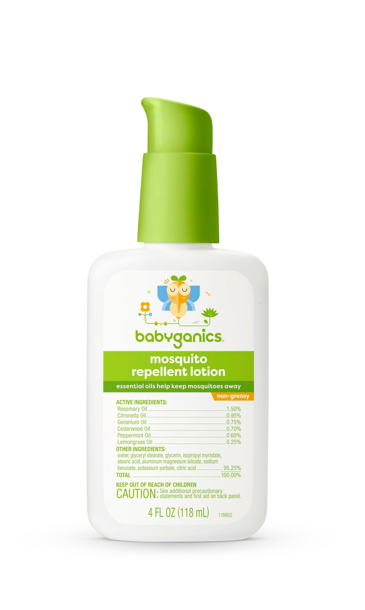BabyGanics envase frontal mostrando etiqueta clara y beneficios