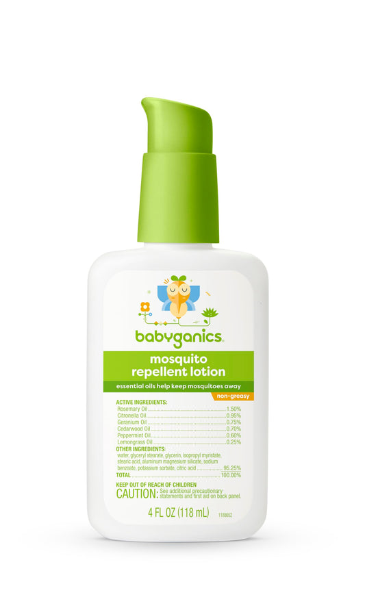 BabyGanics envase frontal mostrando etiqueta clara y beneficios