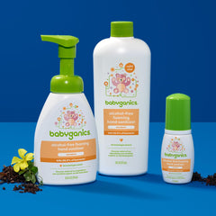 BabyGanics recarga colocada en dispensador uso familiar y ahorro