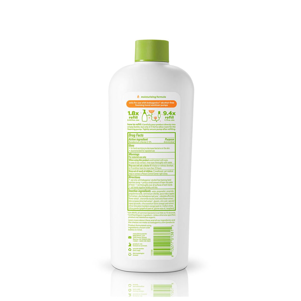BabyGanics textura de espuma mandarina hidratante y suave para manos