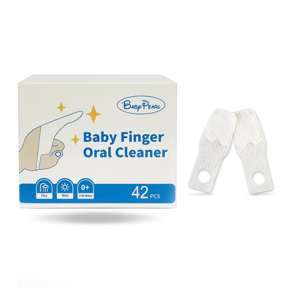 BabyPearl paquete frontal, presentación higiene oral portátil