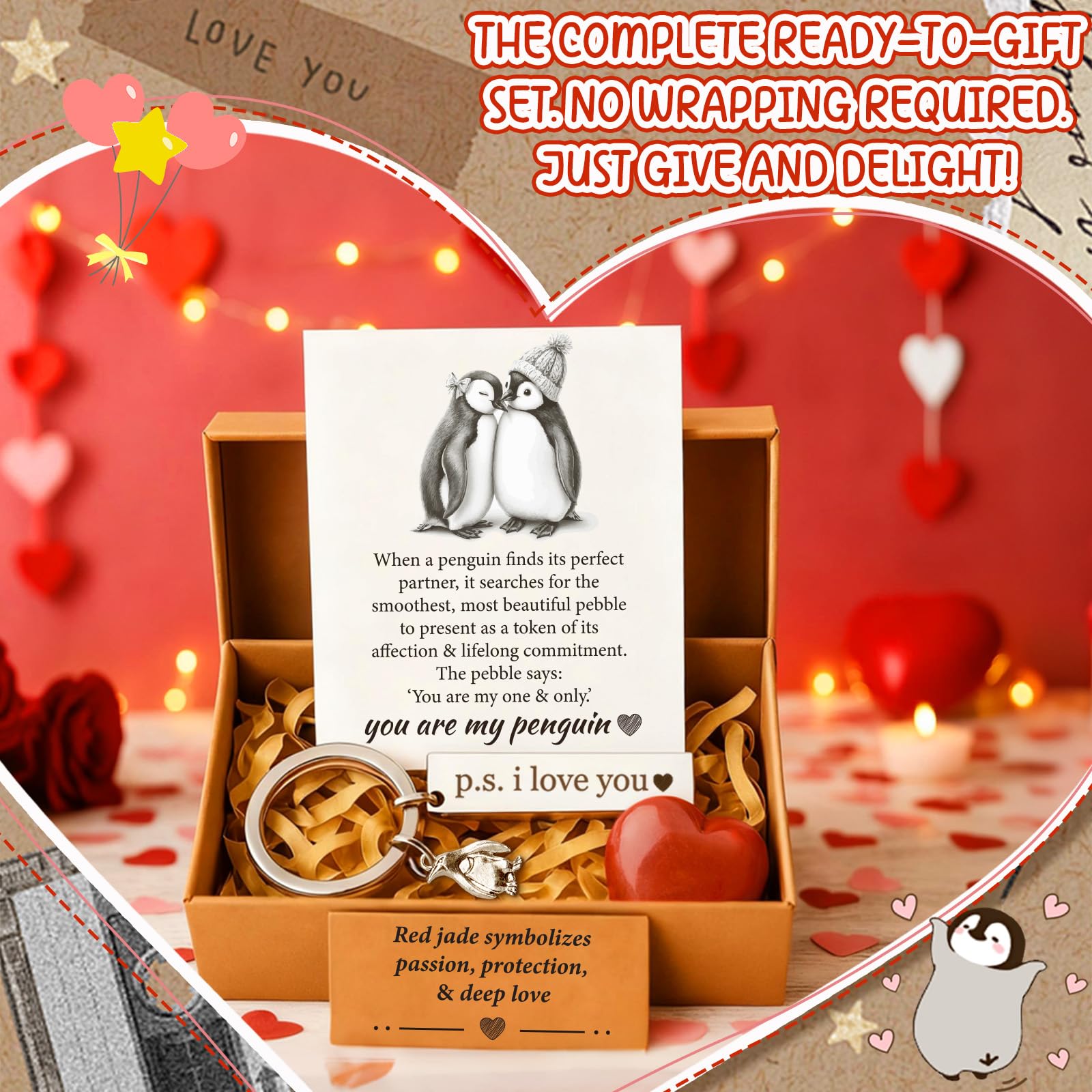 BABYQLO tarjeta con historia abierta, acompañando el regalo con mensaje emotivo